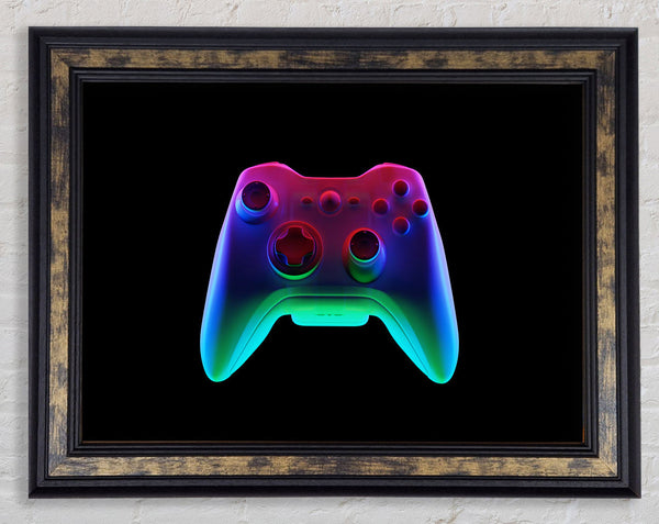 The Neon Controller Framed Print
