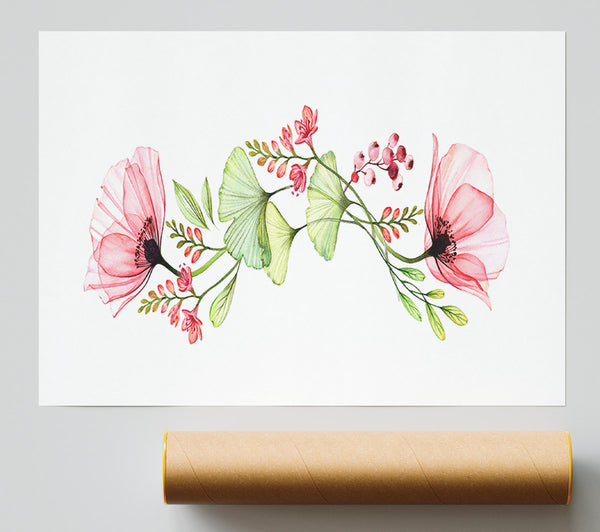 Pink Flower Twin Print