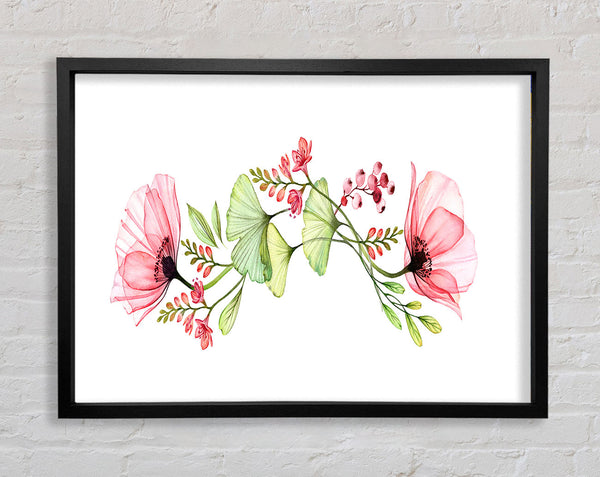Pink Flower Twin Framed Print