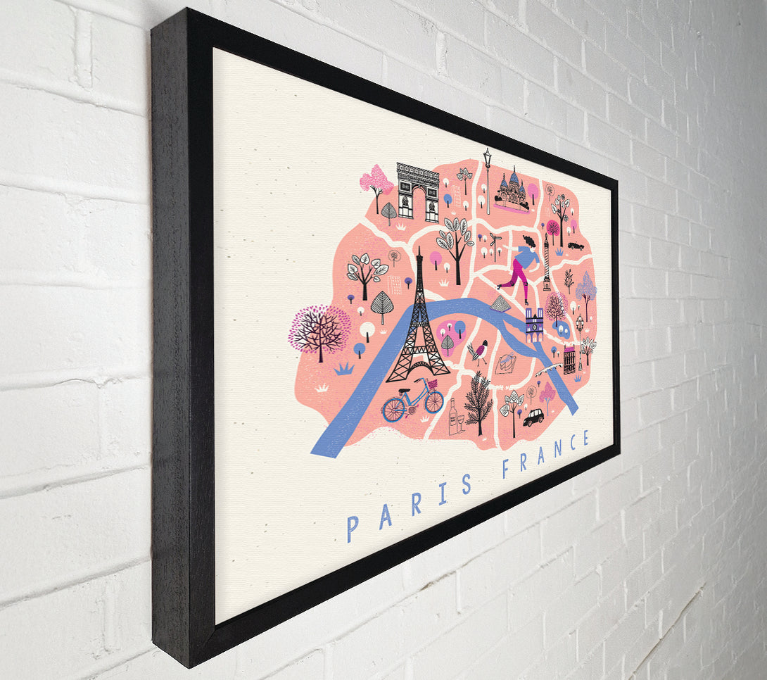  A Canvas Print of The Little Map Of France Canvas Art