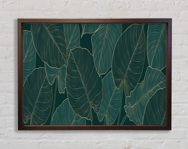 Banana Leaf Greens Framed Print