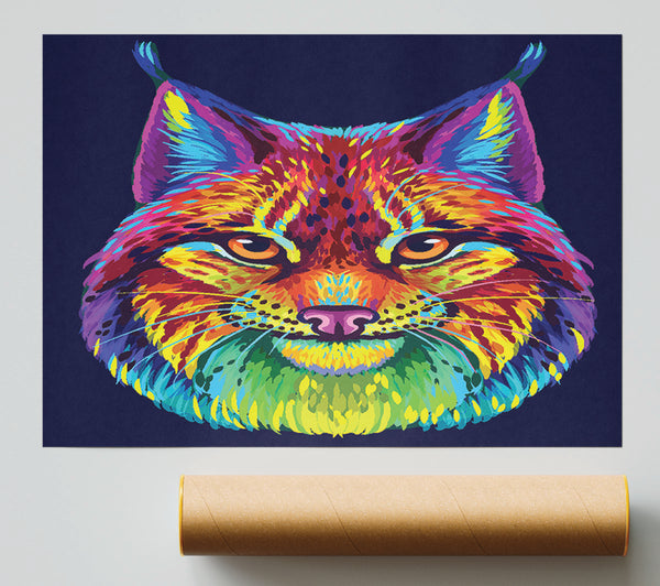 Vibrant Lynx Cat Poster