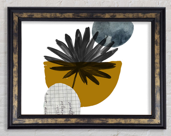 Mid Century Modern Branch Shapes Framed Print