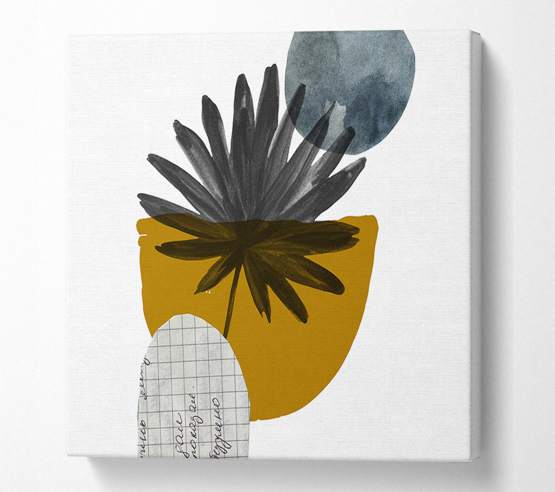  A Canvas Print of Mid Century Modern Branch Shapes Canvas Art