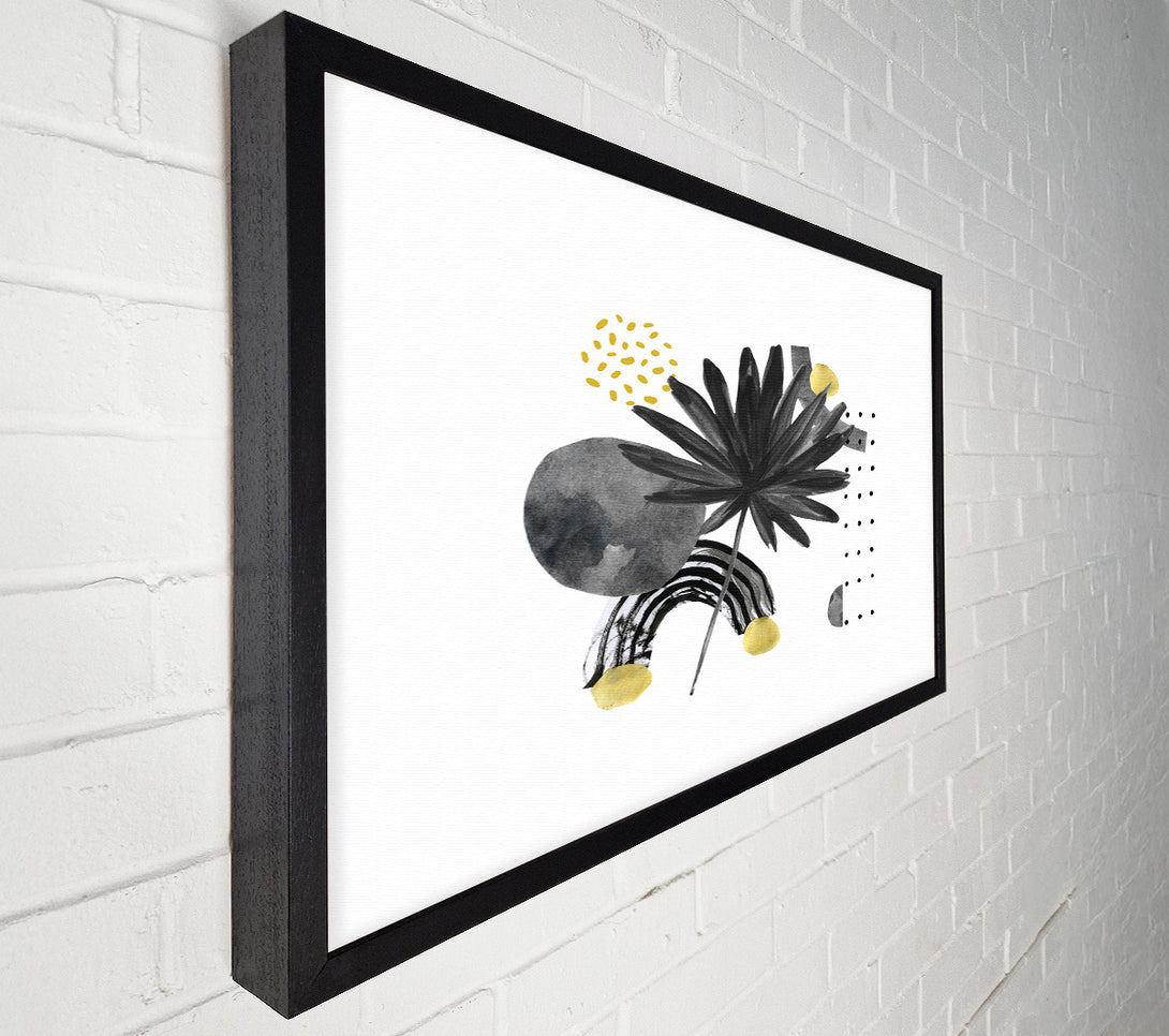  A Canvas Print of The Contemporary Leaf And Rainbow Canvas Art