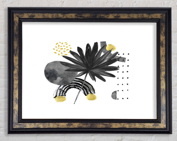 The Contemporary Leaf And Rainbow Framed Print