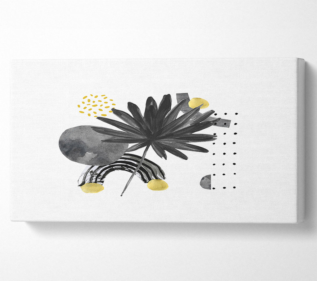  A Canvas Print of The Contemporary Leaf And Rainbow Canvas Art