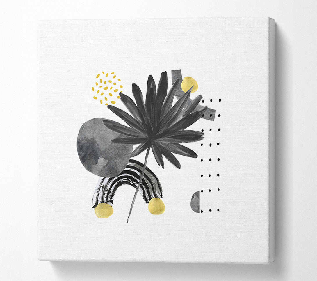  A Canvas Print of The Contemporary Leaf And Rainbow Canvas Art