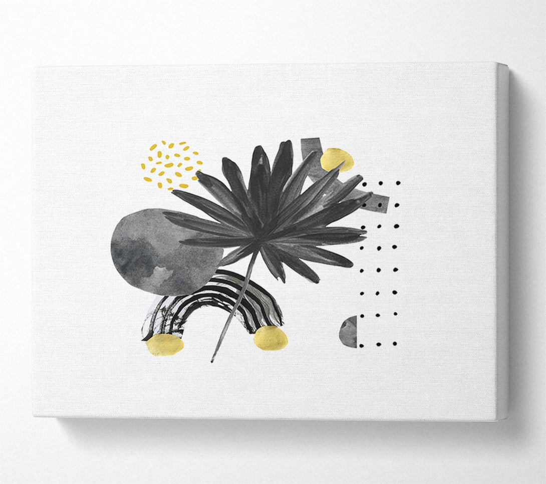  A Canvas Print of The Contemporary Leaf And Rainbow Canvas Art