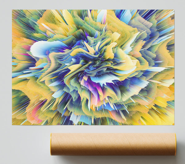 Ribbon Swirl Waves Giclee Print