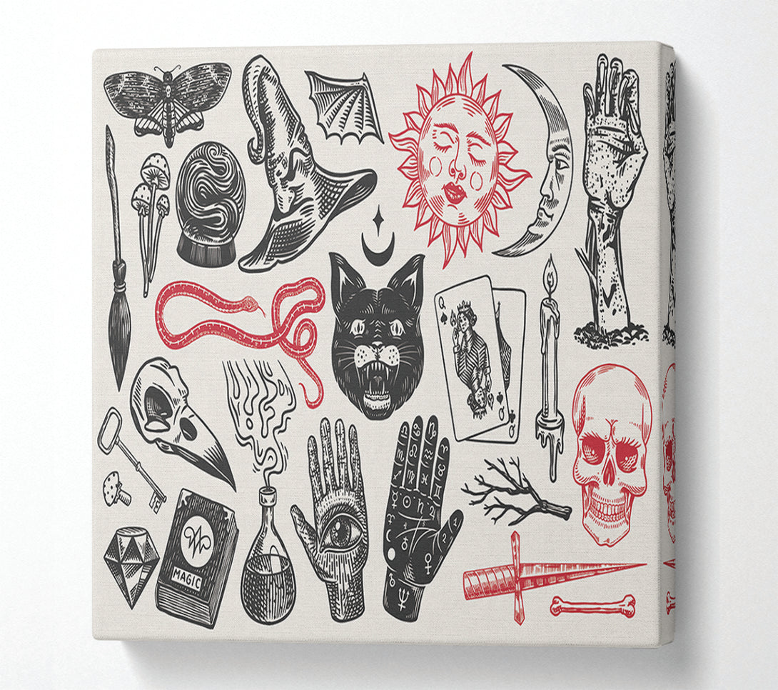  A Canvas Print of The Witch Starter Pack Canvas Wall Art