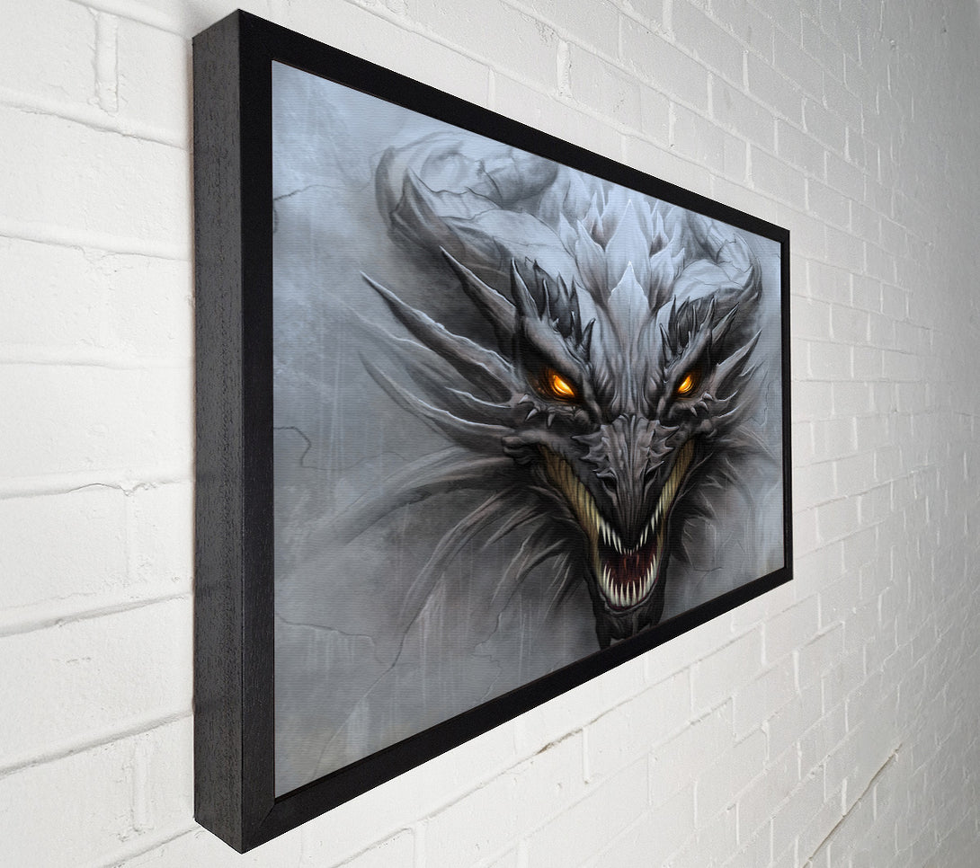  A Canvas Print of The Evil Dragon Face Canvas Wall Art