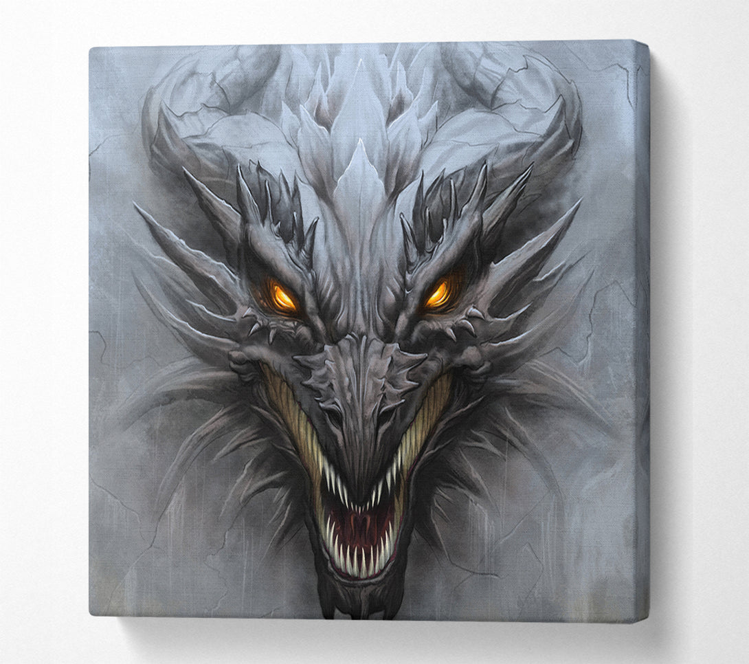  A Canvas Print of The Evil Dragon Face Canvas Wall Art