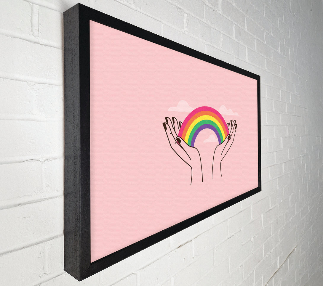  A Canvas Print of Rainbow In My Hands Canvas Art