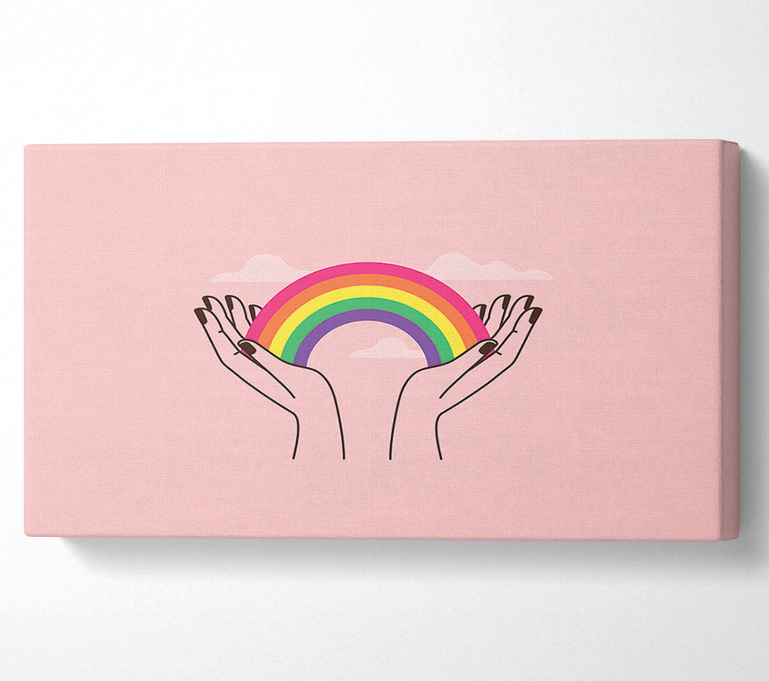  A Canvas Print of Rainbow In My Hands Canvas Art