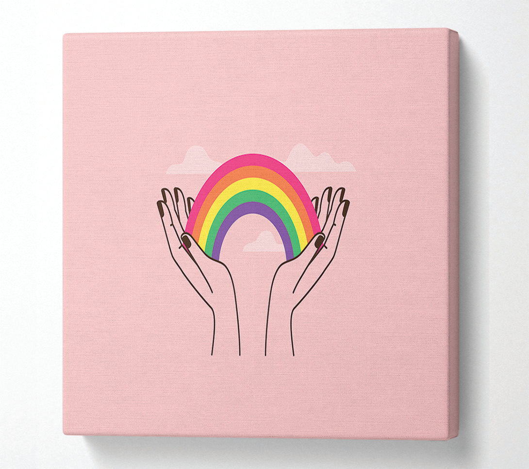  A Canvas Print of Rainbow In My Hands Canvas Art