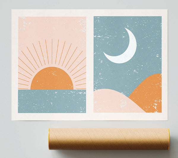 Sunrise Sunset Moon Giclee Print