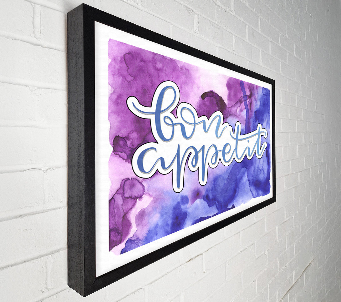  A Canvas Print of Bon Appetit Saying Canvas Art