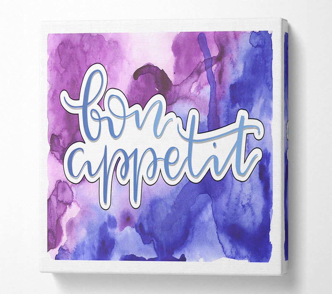  A Canvas Print of Bon Appetit Saying Canvas Art