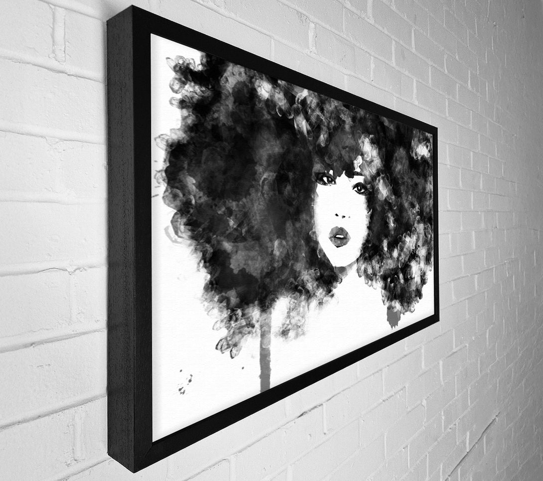  A Canvas Print of Black Big Hair Canvas Art