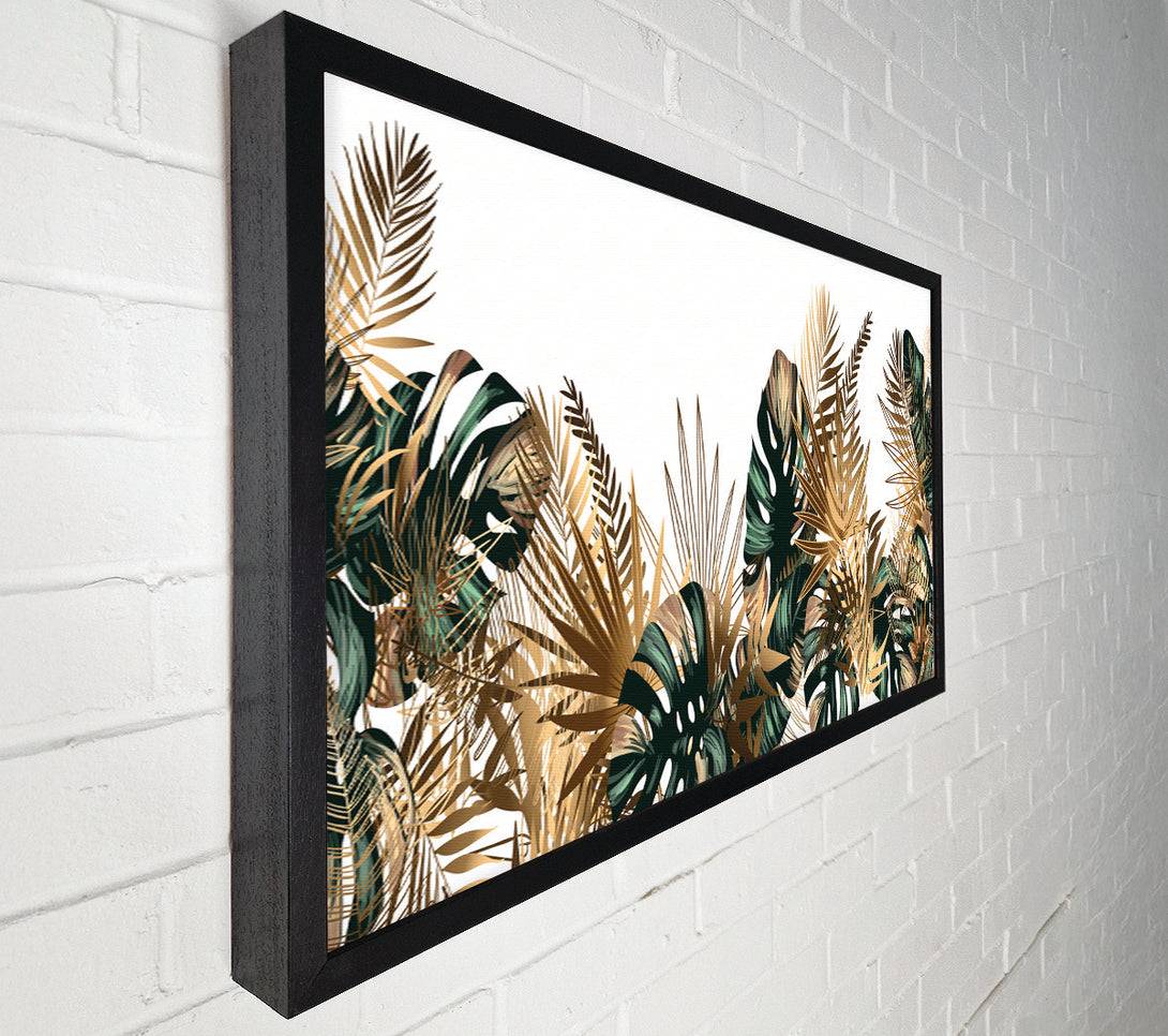  A Canvas Print of The Gold Leaf Cheese Plant Canvas Art