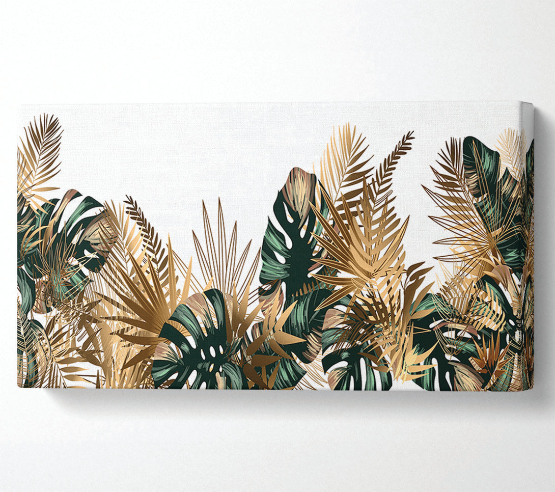  A Canvas Print of The Gold Leaf Cheese Plant Canvas Art