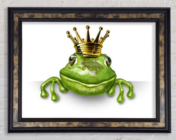 The King Frog Framed Print