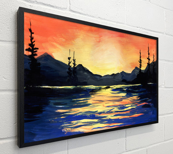 Orange Skies Mountain Range