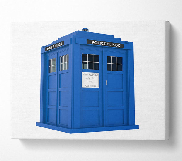  A Canvas Print of The Blue Police Box Britain Canvas Wall Art