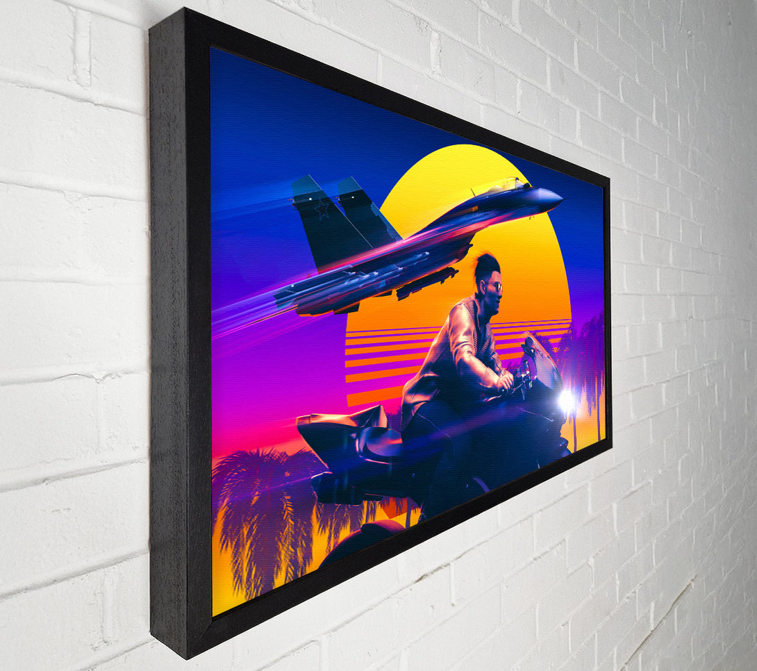  A Canvas Print of Racing The Jet Canvas Wall Art