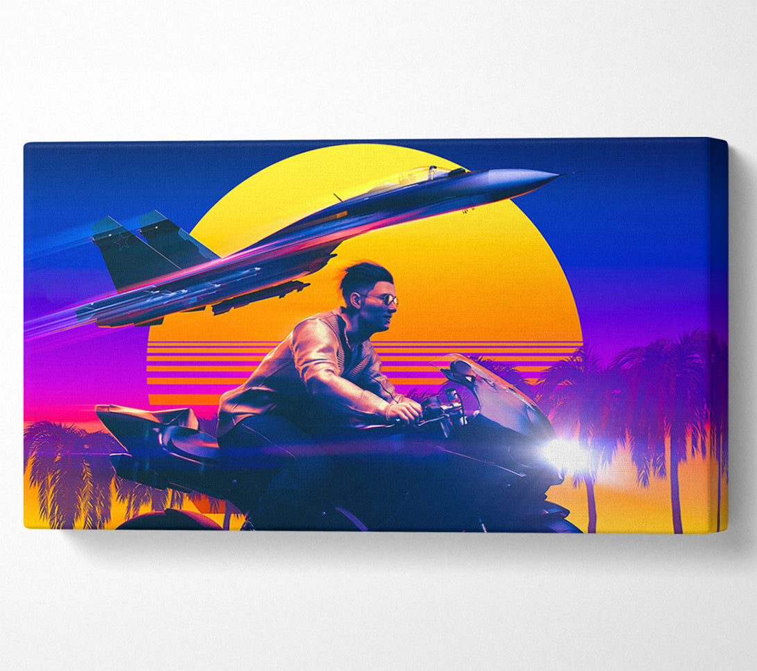  A Canvas Print of Racing The Jet Canvas Wall Art