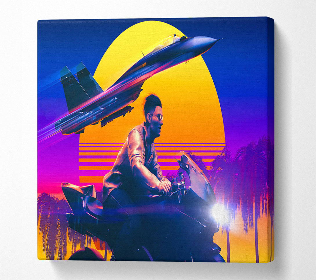  A Canvas Print of Racing The Jet Canvas Wall Art
