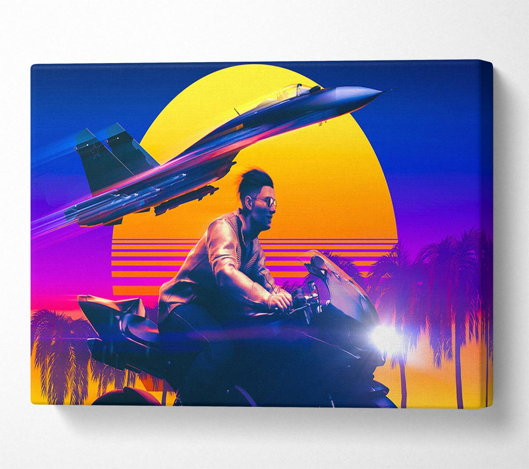  A Canvas Print of Racing The Jet Canvas Wall Art