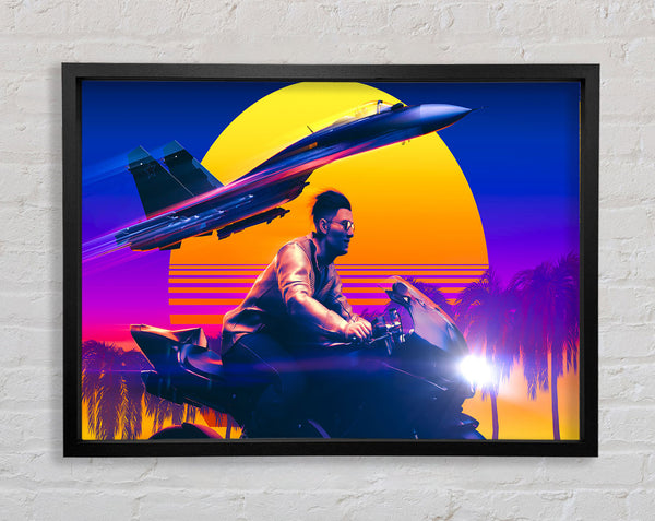 Racing The Jet Framed Print