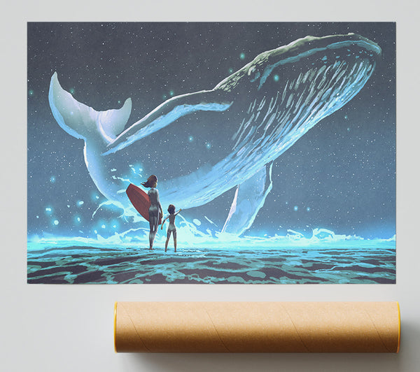 Spirit Whale Splash Print