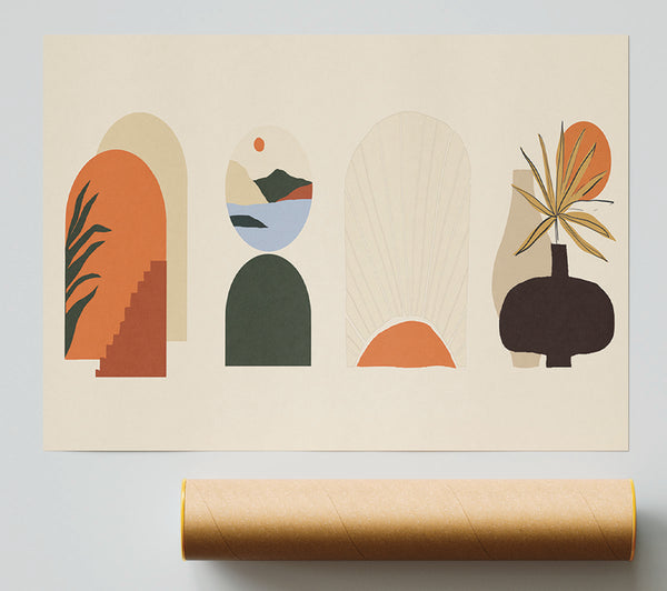 Four Bohemian Shapes Giclee Print