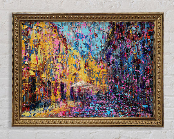 Blobs In The City Framed Print