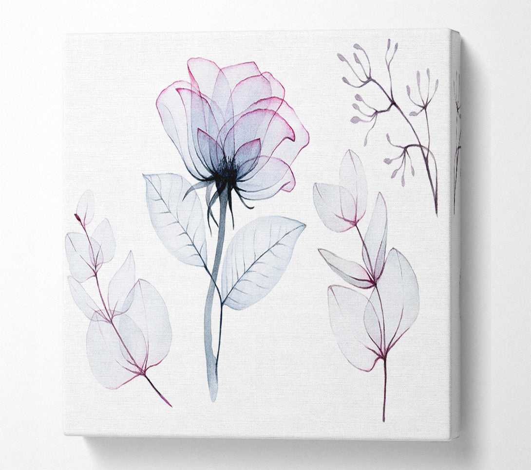  A Canvas Print of Transparency Flowers Canvas Print