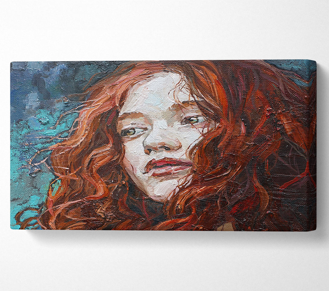  A Canvas Print of Redhead Stare Canvas Wall Art