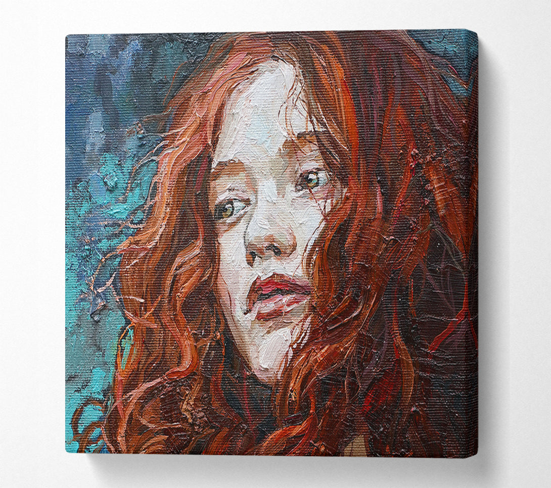  A Canvas Print of Redhead Stare Canvas Wall Art