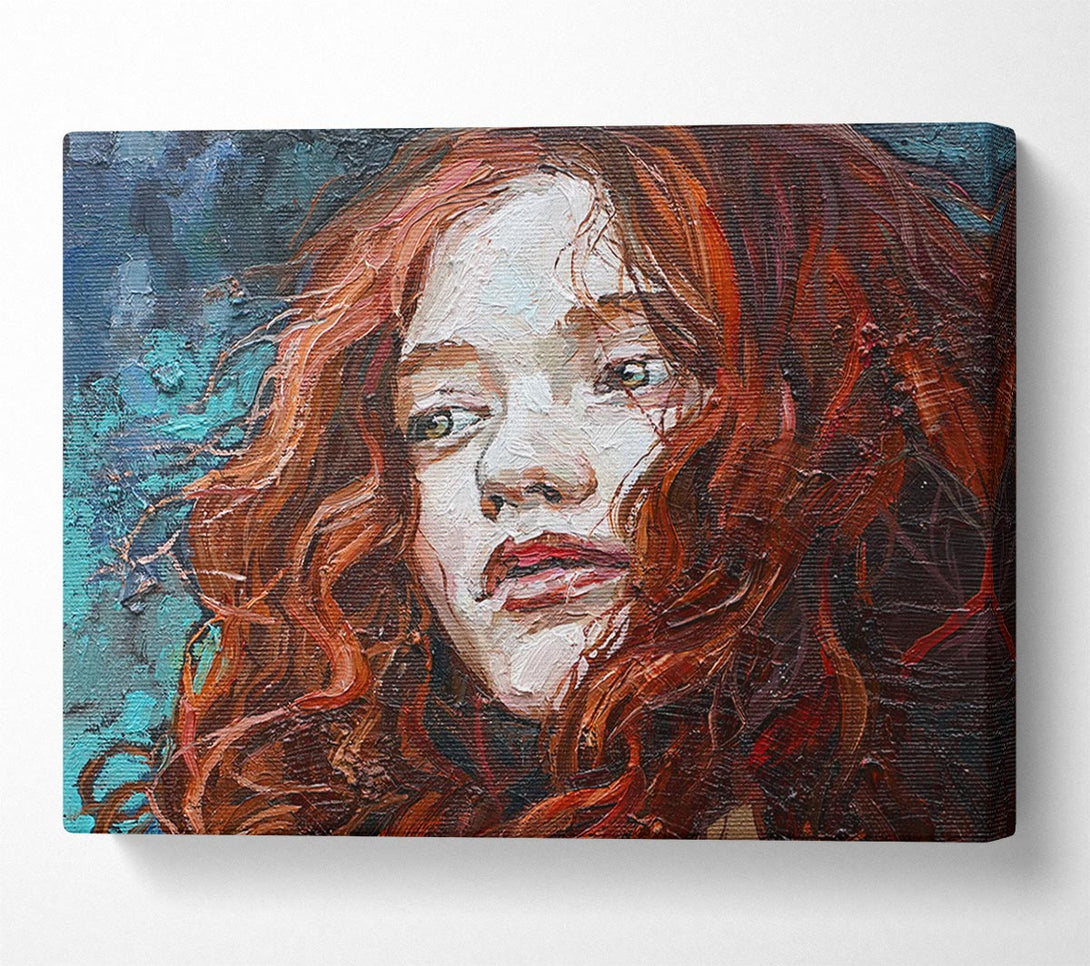  A Canvas Print of Redhead Stare Canvas Wall Art