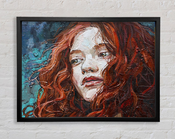 Redhead Stare Framed Print
