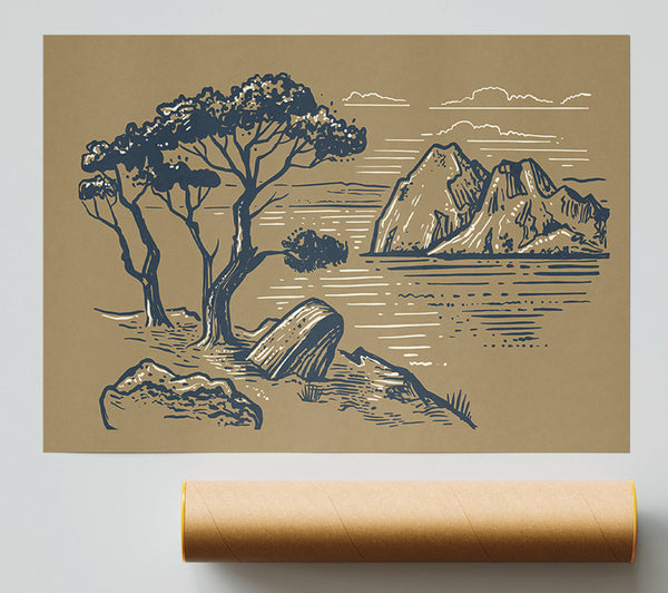 The African Planes Sketch Giclee Print