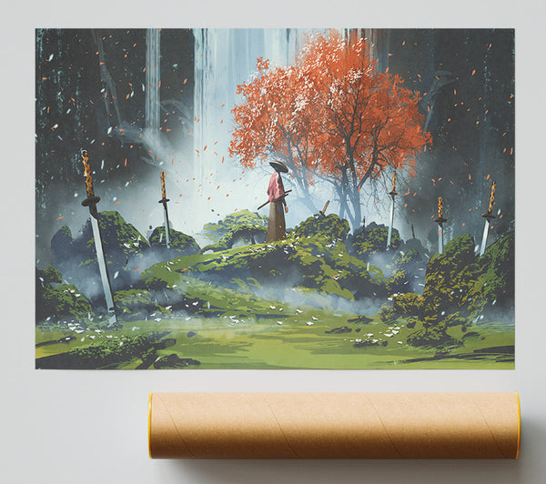The Warrior Autumn Trees Giclee Print