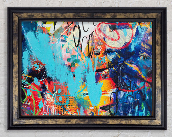 Graffiti Layers Framed Print