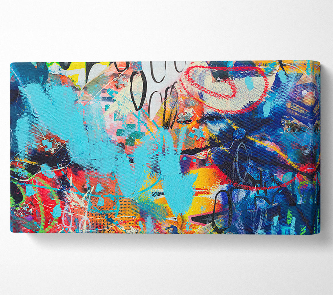  A Canvas Print of Graffiti Layers Canvas Art