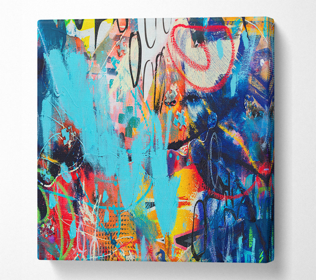  A Canvas Print of Graffiti Layers Canvas Art