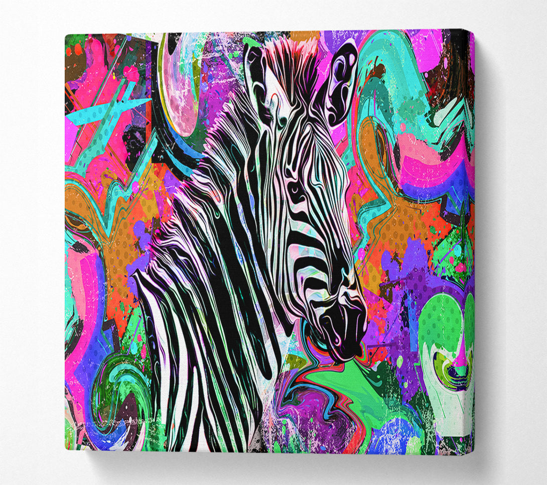  A Canvas Print of The Urban Zebra Canvas Wall Art