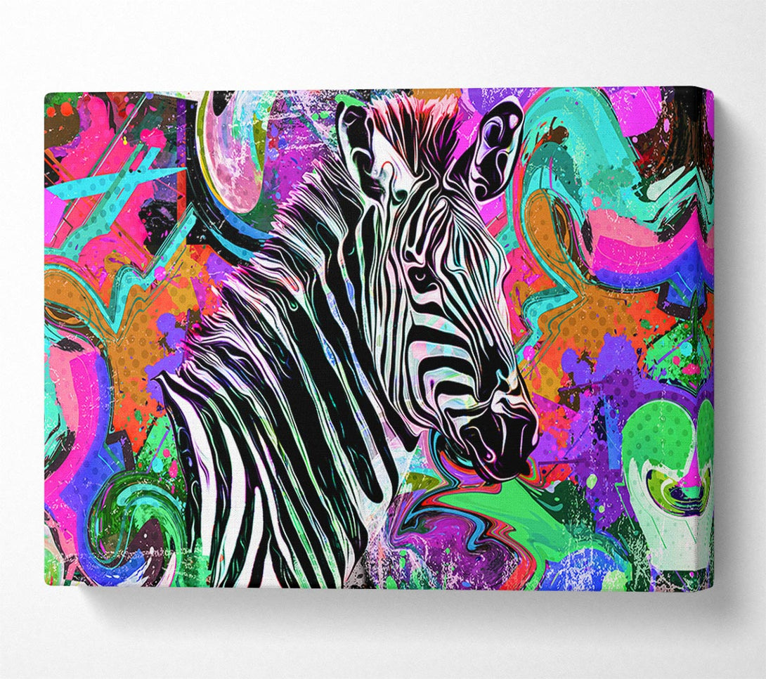  A Canvas Print of The Urban Zebra Canvas Wall Art
