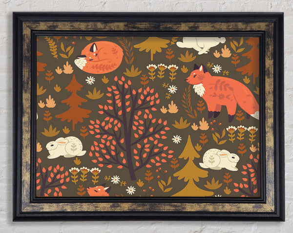 The Fox And The Rabbit Framed Print
